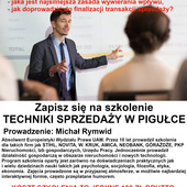 Techniki sprzedaży w pigułce - szkolenie