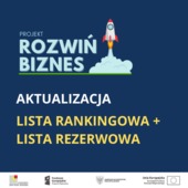 [Aktualizacja] Lista rankingowa oraz lista rezerwowa - projekt ROZWIŃ BIZNES