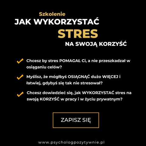 Wykorzystaj stres na swoją korzyść - czyli o tym, jak być lepszym w stresowaniu się