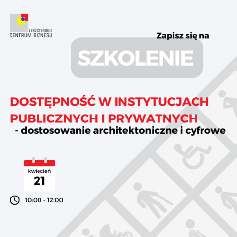Szkolenie - dostępność w instytucjach publicznych i prywatnych