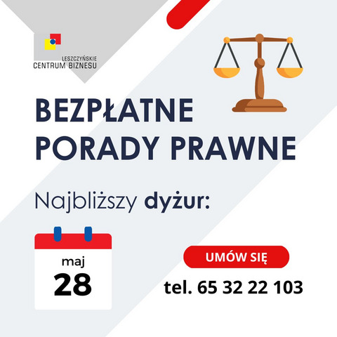 Bezpłatne porady prawne w maju