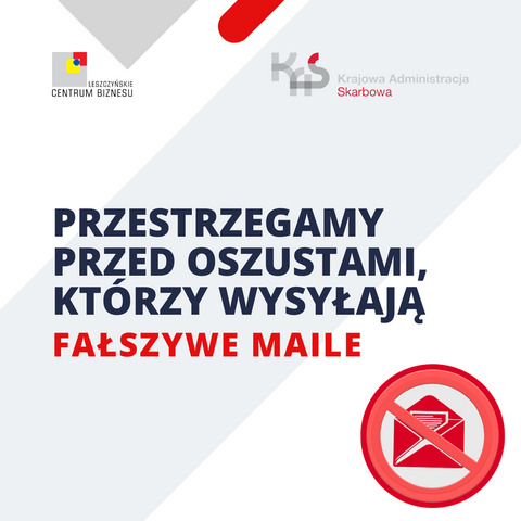 Przestrzegamy przed oszustami, którzy wysyłają fałszywe maile